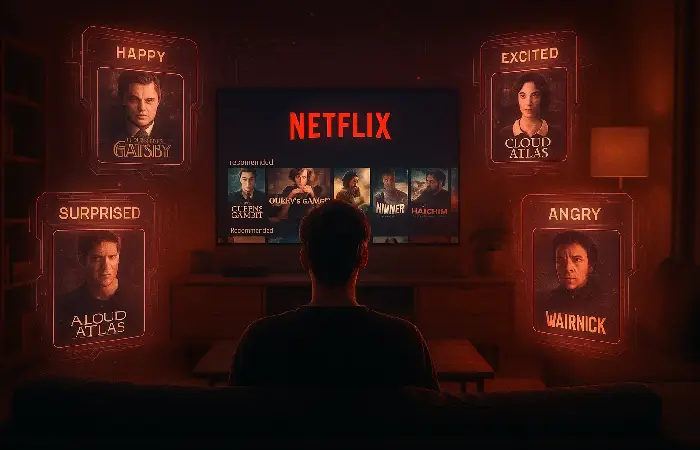 Hombre joven viendo Netflix