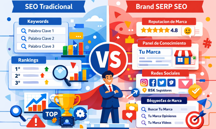 Diferencia entre SEO tradicional y Brand SERP SEO