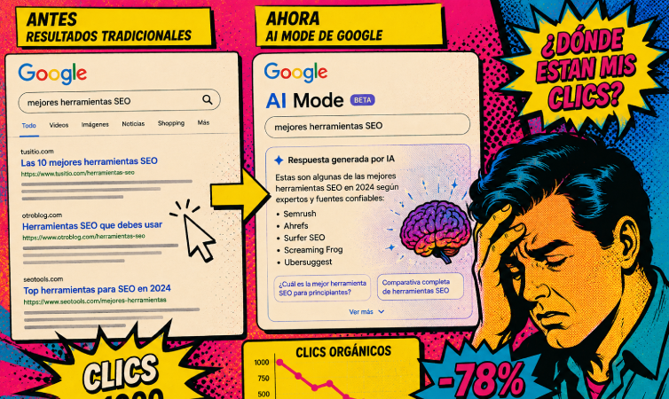 Menos clics en búsquedas informativas