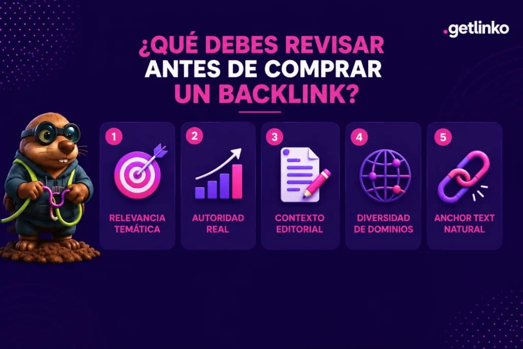 Revisar antes de elegir un backlink