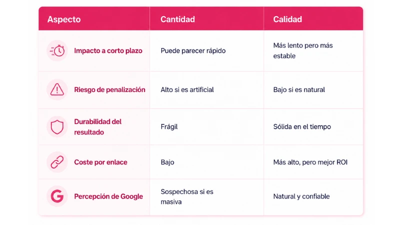 Cantidad vs calidad en backlinks